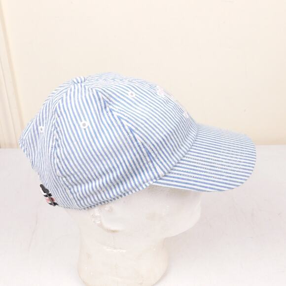 47 Brand Boston Red Sox Seersucker Hat Blue Stripes Pink Logo Adjustable - Picture 5 of 8